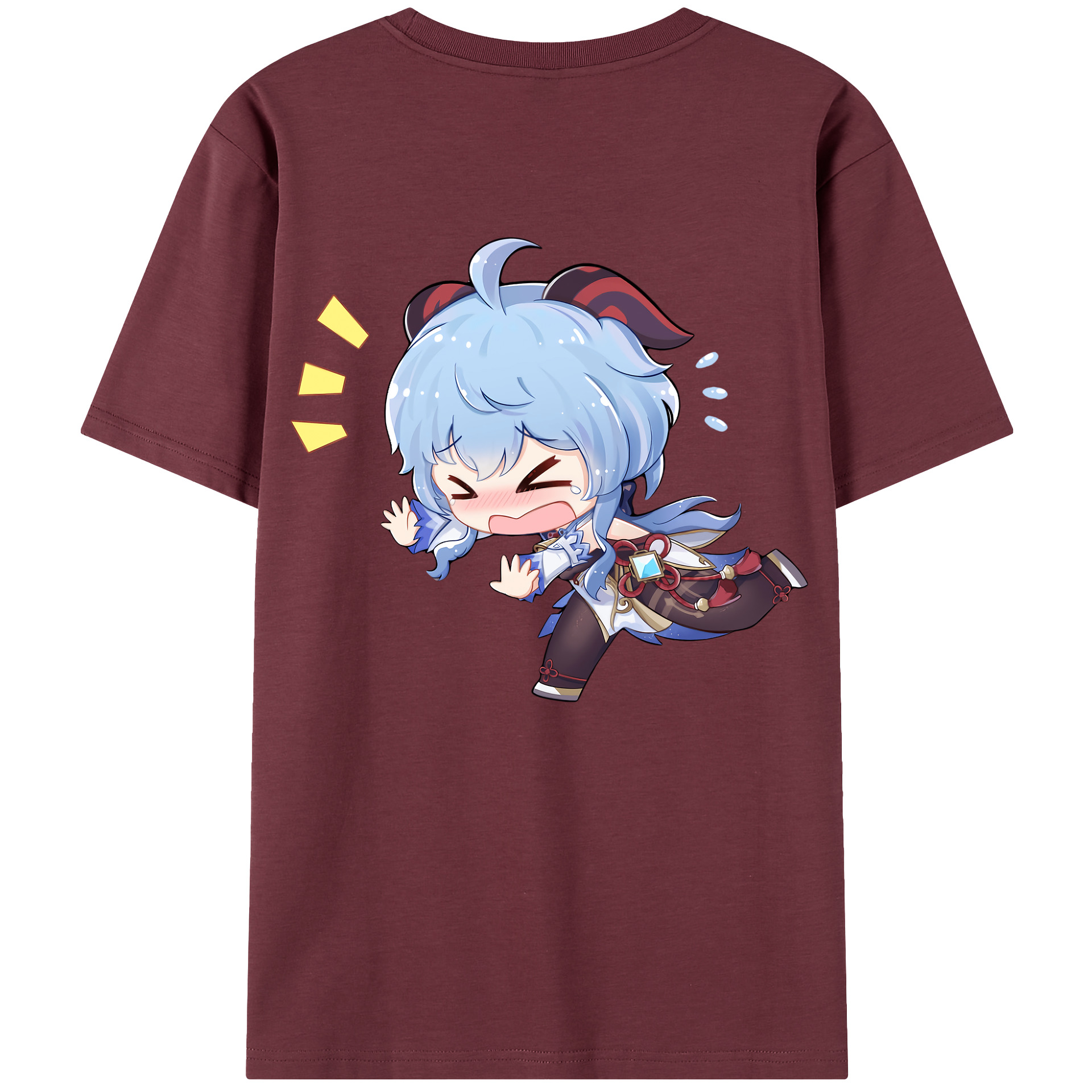 げんし神 甘雨 かんう genshin Ganyu 綿100％半袖Tシャツ（背面プリント）